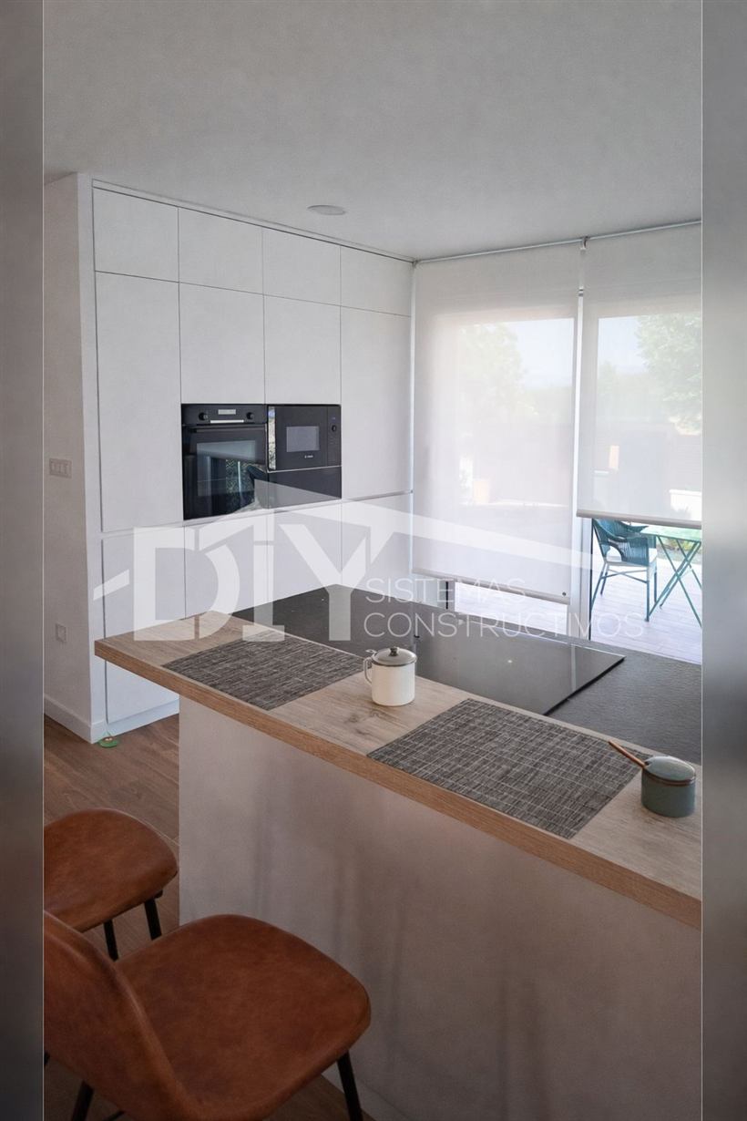 Cocina de una casa DIY