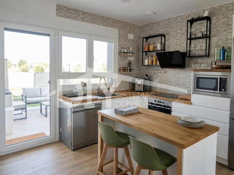 Cocina de una casa DIY